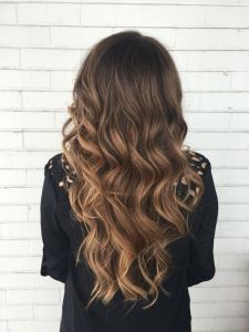 Mocha hair with hints of caramel to add dimension.
